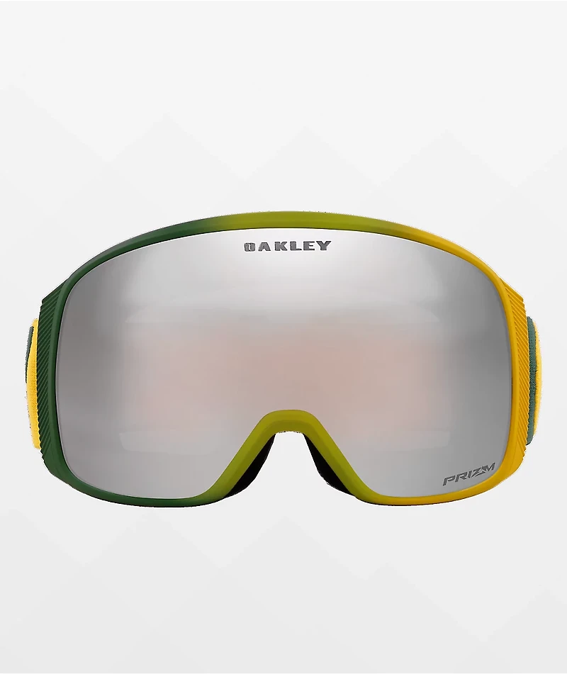 Oakley Flight Tracker L Prizm Black Iridium Hunter Green & Gold Snowboard Goggles