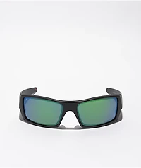 Oakley Gascan Matte Black & Green High Resolution Sunglasses