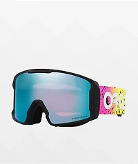 Oakley Line Miner L Multi Splatter & Prizm Sapphire Snowboard Goggles