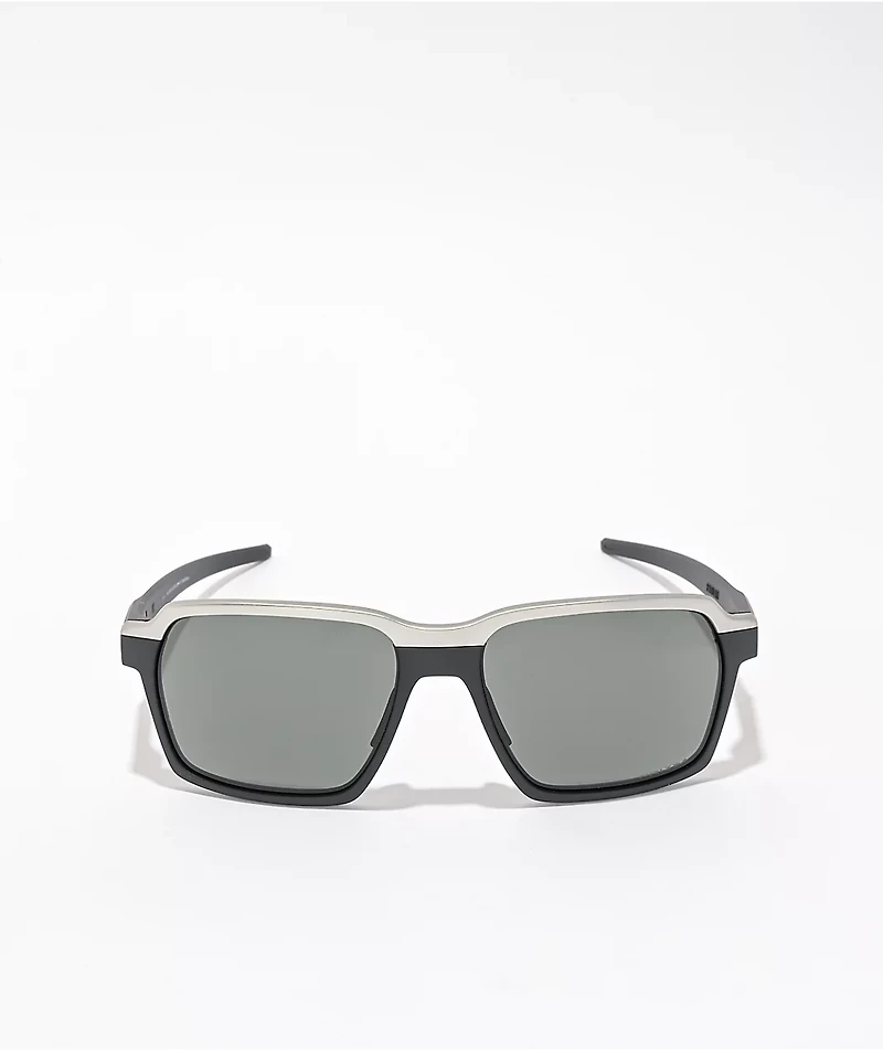 Oakley Parlay Matte Black & Grey Prizm Sunglasses