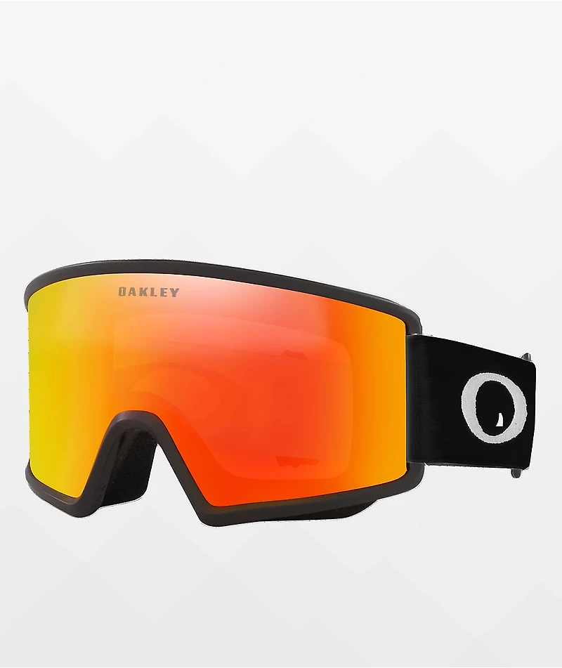 Oakley Target Line L Fire Iridium & Matte Black Snowboard Goggles