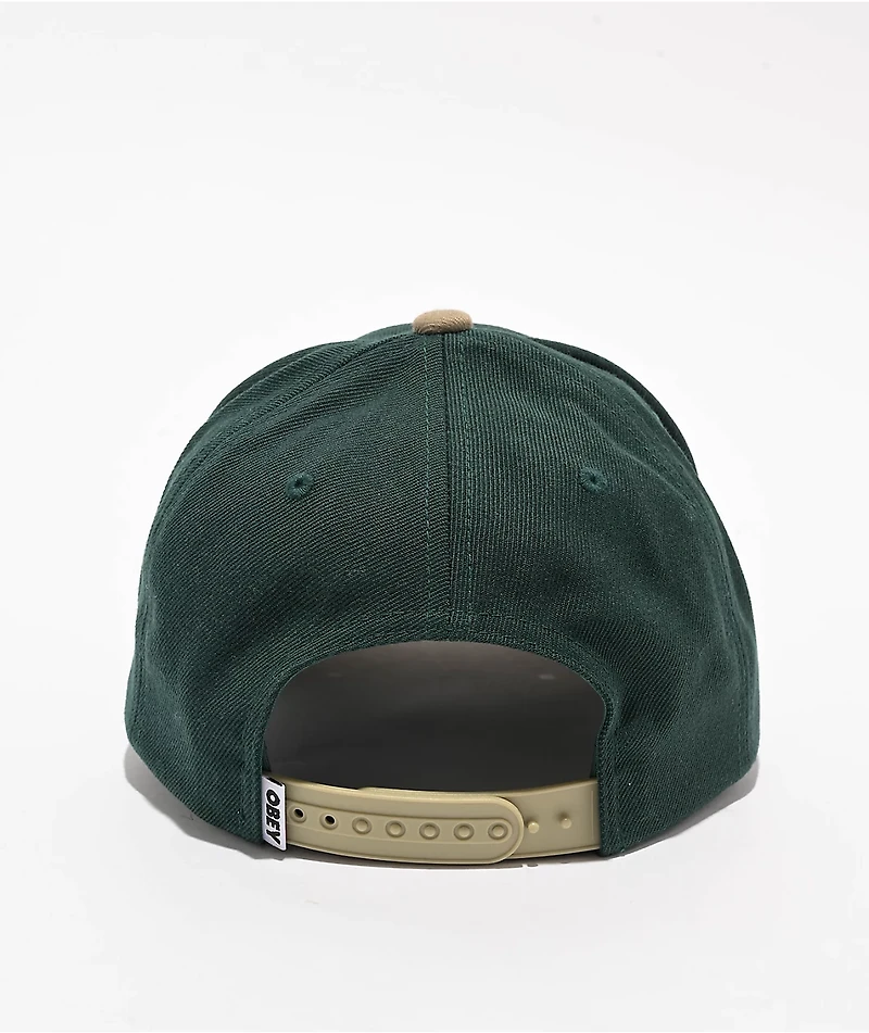 Obey 2 Tone Spruce & Tan Snapback Hat