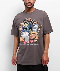 Obey Act Now Charcoal T-Shirt