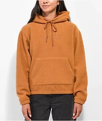 Obey Asher Brown Tech Fleece Hoodie