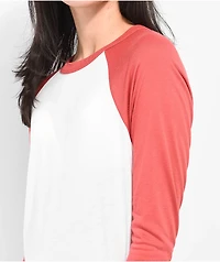 Obey Basic Vintage Red Raglan T-Shirt