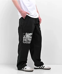 Obey Big Timer Black Double Knee Carpenter Pants