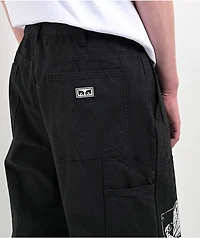 Obey Big Timer Black Double Knee Carpenter Pants