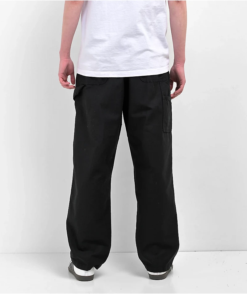 Obey Big Timer Black Double Knee Carpenter Pants