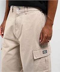 Obey Bigwig Baggy Twill Silver Grey Cargo Pants