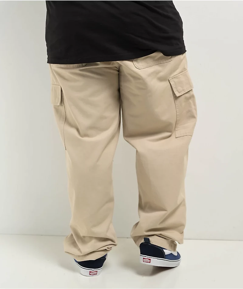 Obey Bigwig Baggy Twill Silver Grey Cargo Pants