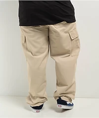 Obey Bigwig Baggy Twill Silver Grey Cargo Pants