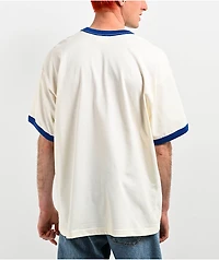 Obey Bigwig For Lovers White & Blue Ringer T-Shirt