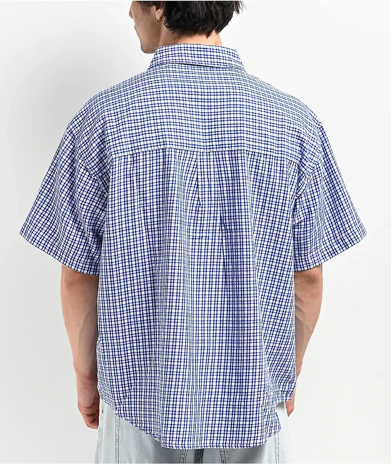 Obey Bigwig Gallo Surf Blue Multi Short Sleeve Button Up Shirt