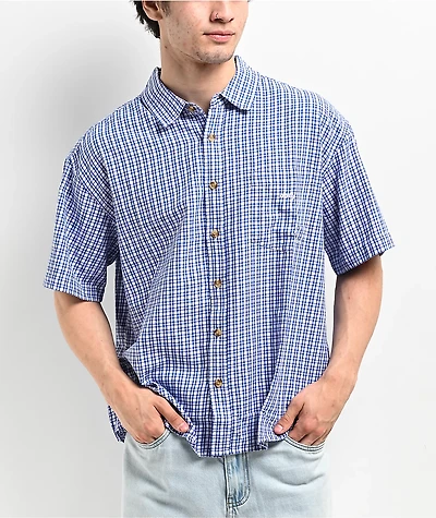 Obey Bigwig Gallo Surf Blue Multi Short Sleeve Button Up Shirt