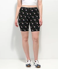 Obey Biscayne Mushroom Black Bike Shorts