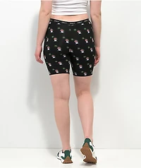 Obey Biscayne Mushroom Black Bike Shorts