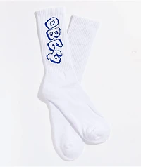 Obey Block White Crew Socks