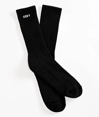 Obey Bold Black Crew Socks