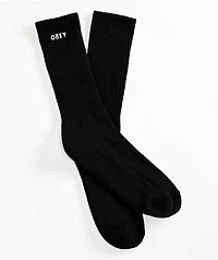 Obey Bold Black Crew Socks