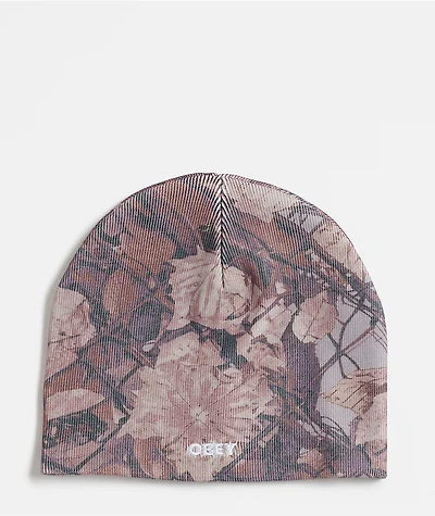 Obey Bold Fence Camo Skully Beanie
