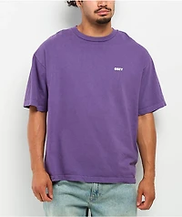 Obey Bold Icon Face Purple Boxy T-Shirt