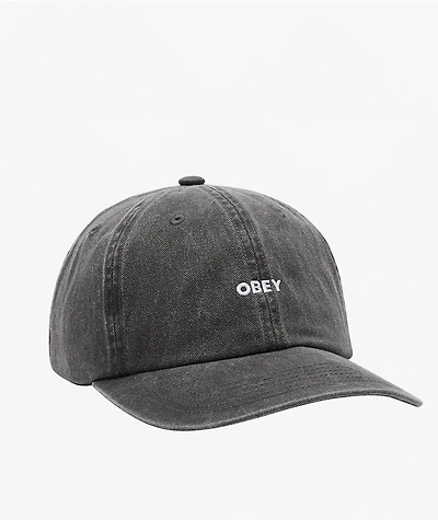 Obey Bold Pigment Black Strapback Hat