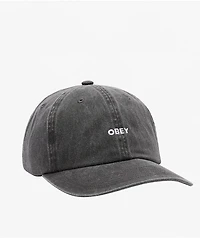 Obey Bold Pigment Black Strapback Hat
