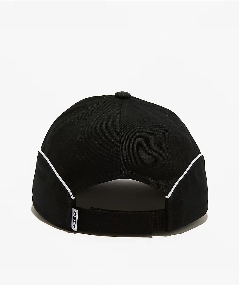 Obey Bold Pigment Black Strapback Hat