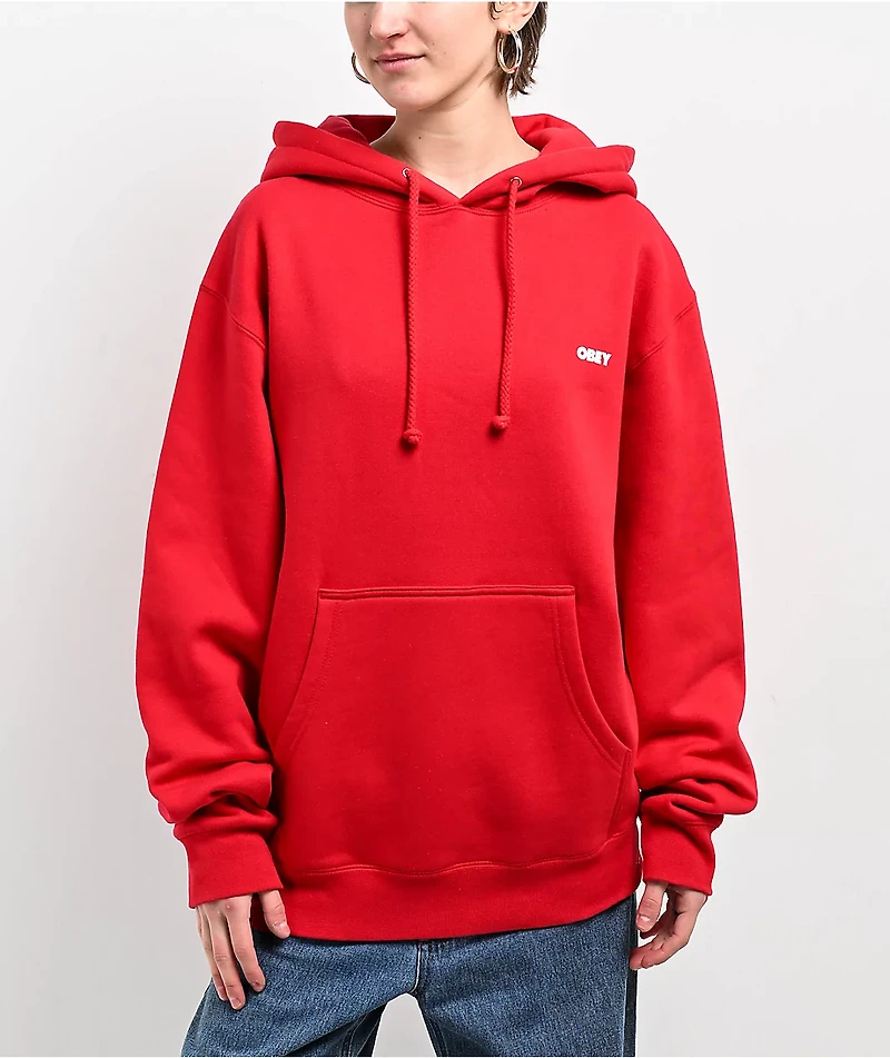 Obey Bold Type Red Hoodie