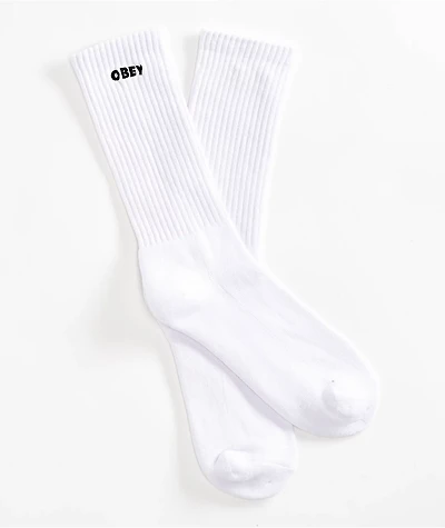Obey Bold White Crew Socks