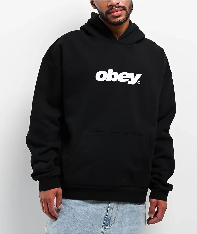 Obey Bounce Black Heavyweight Hoodie