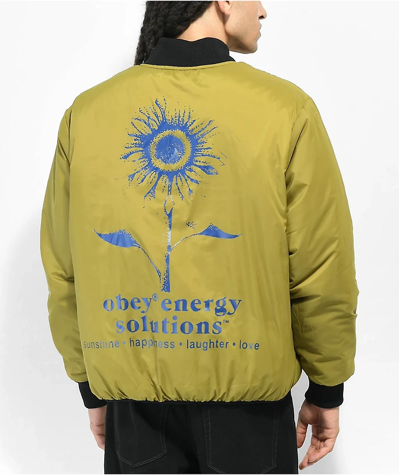 Obey Brux Black Quilted Reversible Jacket