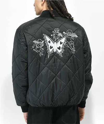 Obey Brux Black Quilted Reversible Jacket