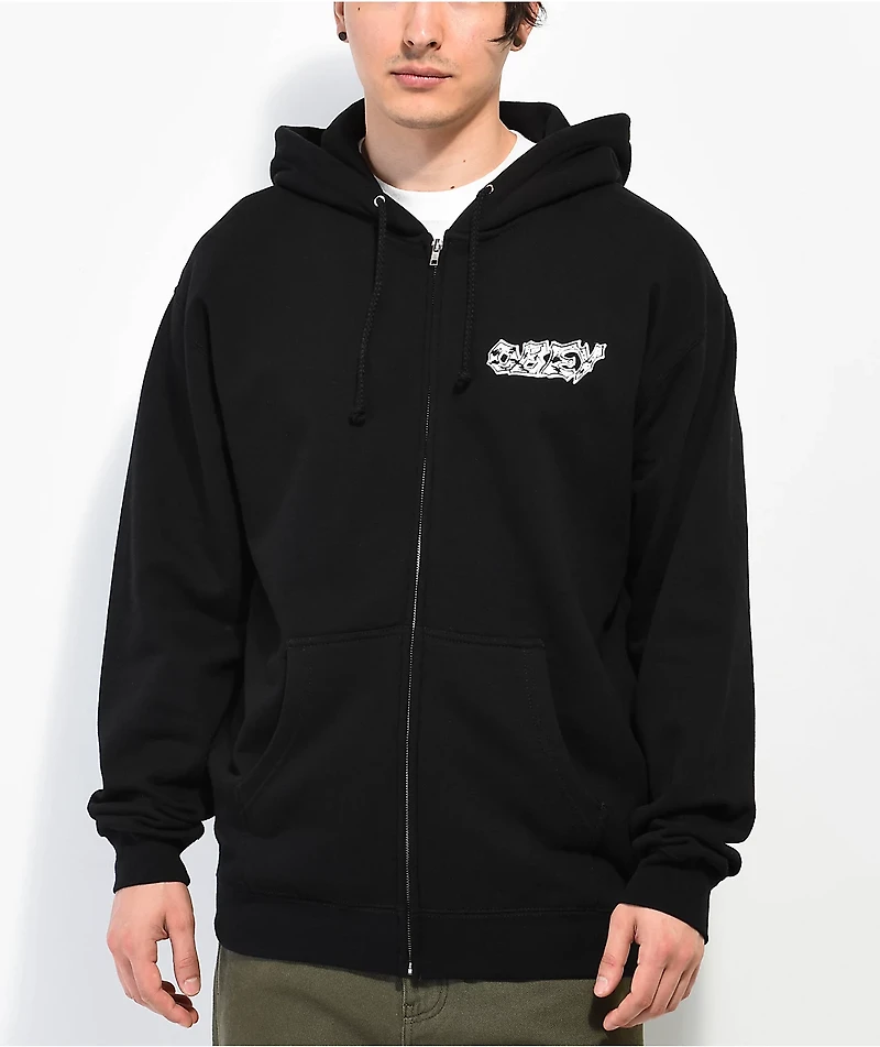 Obey Butterfly Cherubs Black Zip Hoodie