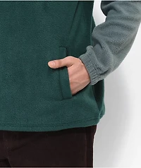 Obey Channel Cedar Green Mock Neck Fleece Sweatshirt