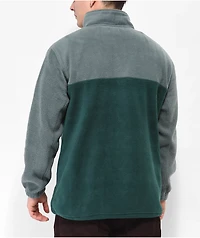 Obey Channel Cedar Green Mock Neck Fleece Sweatshirt