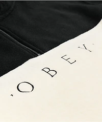 Obey Channel White & Black Tech Fleece Sweatshirt