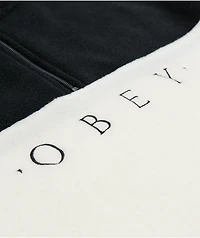 Obey Channel White & Black Tech Fleece Sweatshirt