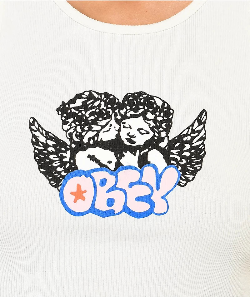 Obey Cherub Cheek Kiss Natural Tank Top