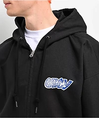 Obey City Watchdog Black Hooded Work Jacket