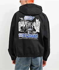 Obey City Watchdog Black Hooded Work Jacket
