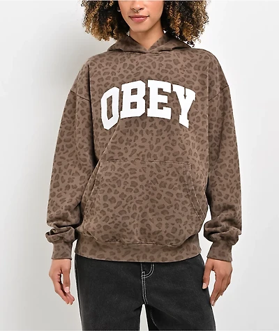 Obey Collegiate Leopard Hoodie