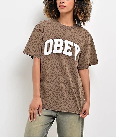 Obey Collegiate Leopard T-Shirt