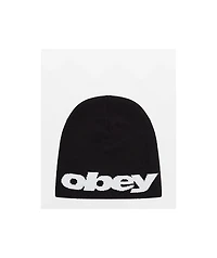 Obey Delta Logo Black Skully Beanie