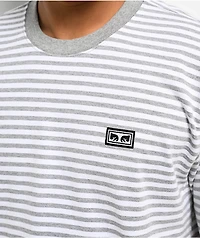 Obey Est. Work Eyes Ash Grey Stripe T-Shirt