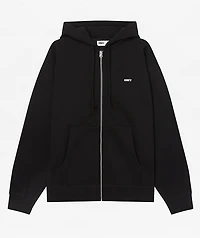 Obey Establised Works Heavyweight Black Zip Hoodie