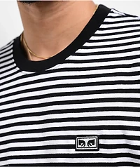 Obey Established Works Eyes Black & White Stripe T-Shirt