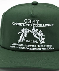 Obey Excellence Dark Green Snapback Hat