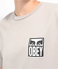 Obey Eyes Icon 2 Silver T-Shirt