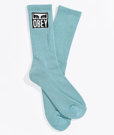 Obey Eyes Icon Turquoise Crew Socks